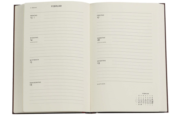 PAPERBLAN Agenda Black Edition 2027 DD1801-9 1W/2S HOR Maxi HC DE 13.5x21cm