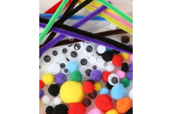 I AM CREA Chenille & Pomponset 4023.06 bunt