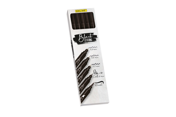 ONLINE Black Lettering Set 19114 5 Stück