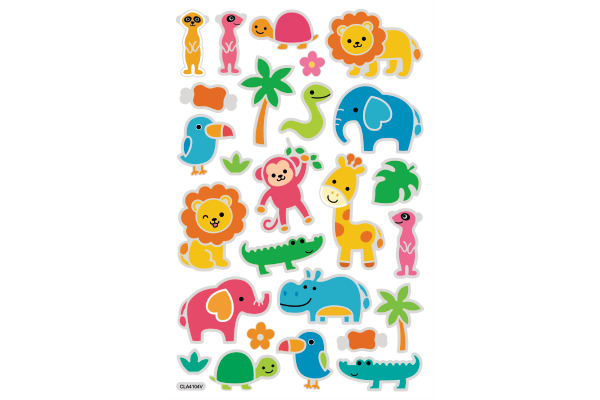 FOLIA Bubble-Sticker 14x21cm 19503 Safari