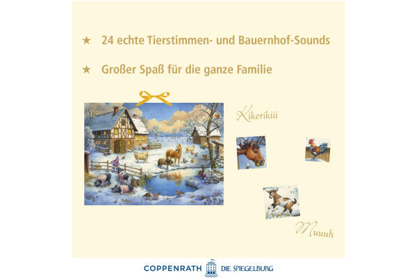 COPPENRAT Adventskalender mit Sound 95865 Tiere auf dem Bauernhof