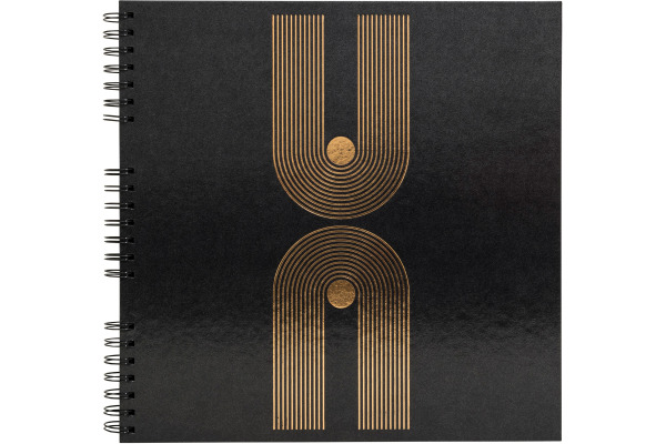 EXACOMPTA Spiralalbum Graphik 32x32cm 16848E Schwarz 60 Seiten