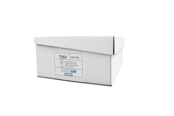 METTLER Couvert Fenster rechts C5/6 7064 100g hochweiss, Kleber 500 Stk