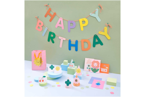 RICO DESI Girlande Happy Birthday 5m 300343 bunt