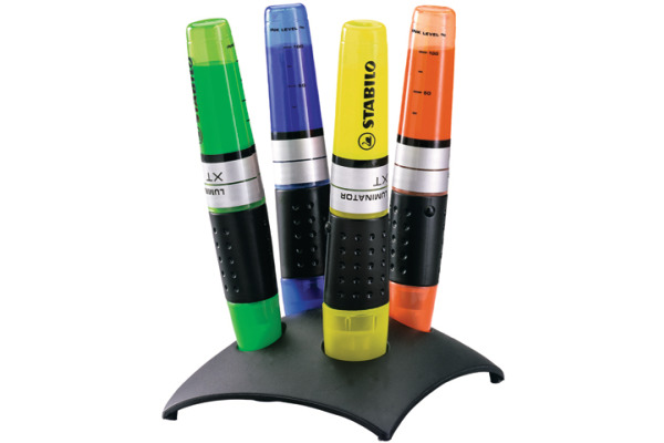 STABILO Textmarker Luminator 2-5mm 7104-2 Deskset 4 Stück