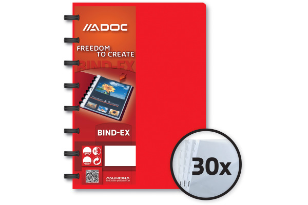 ADOC Sichtbuch Standard A5 5835.600 rot 30 Taschen