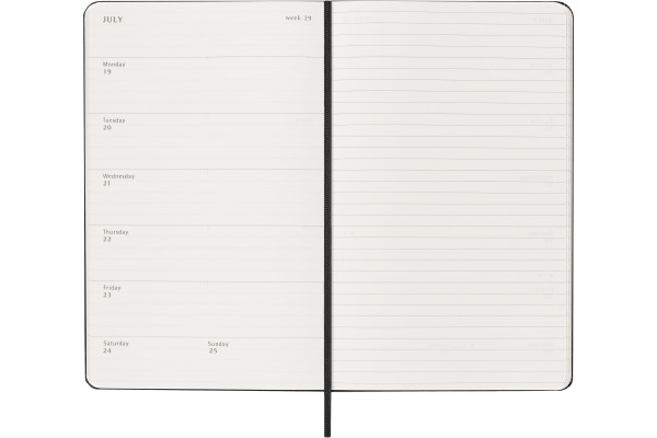 MOLESKINE Agenda Classic Large 2027 DHB12WN3Y 1W/1S schwarz HC 13x21cm