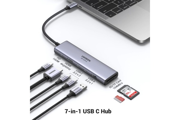 UGREEN 7-in-1 USB-C Hub 45521 100W,4xUSB-C,1xUSB-A,1xHDMI