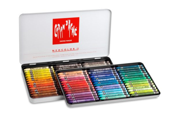 CARAN D'A Wachsmalkreide Neocolor II 7500.384 84 Stück, Box 9mmx10,5cm