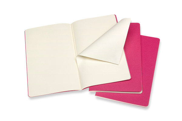 MOLESKINE Notizheft Cahier 3er Set A5 647629681 pink, blanco 80 Blatt