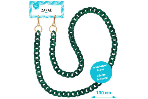 ZANAÉ Phone Necklace Jade 17375 Mineral Spring green