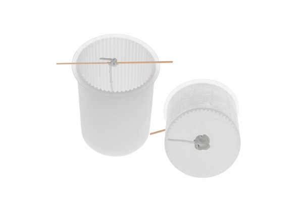 GLOREX Kerzengiessform 7x10.5cm 69732094 Zylinder mit Rillen