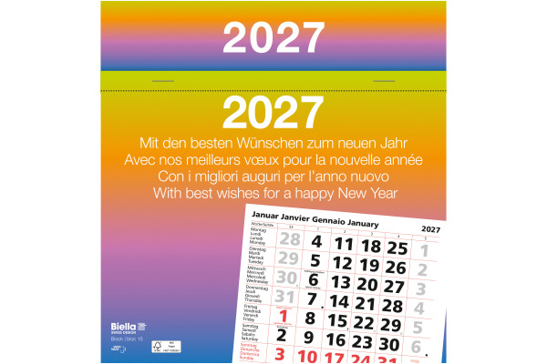 BIELLA Abreissblock Nr.15 2027 889015000 1M/1S farbig ML 19.8x20.5cm