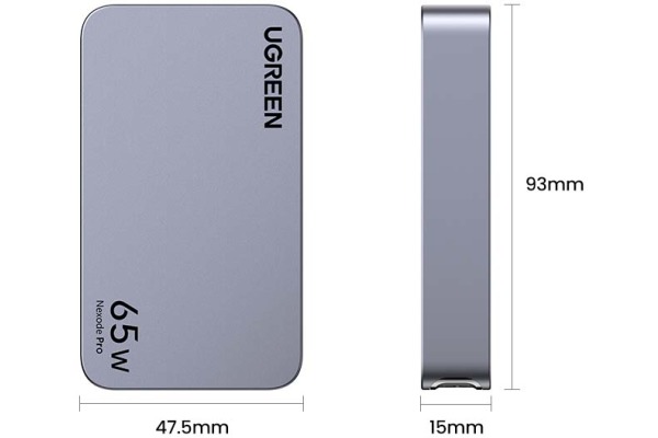 UGREEN USB Travelcharger Nexode Pro 25356 65W, 3-Port,PD,GaN