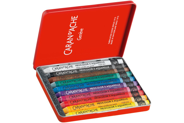 CARAN D'A Wachspastelle Neocolor II 7500.310 10-farbig assortiert