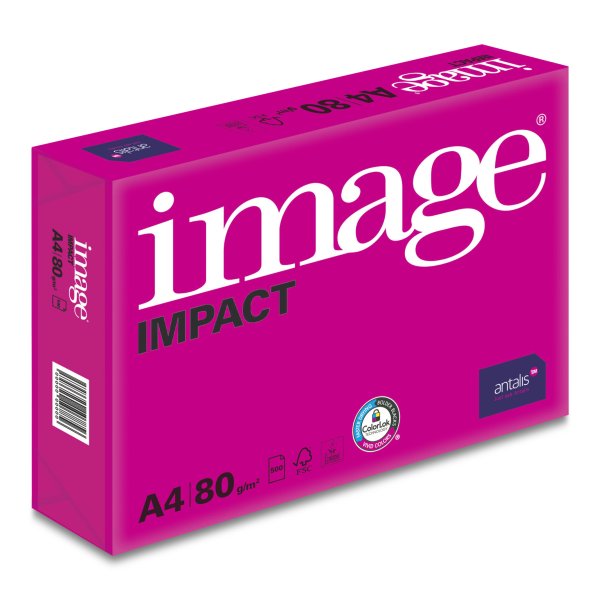 ANTALIS Kopierpapier Image Impact A4 80g, hochweiss 1/2 Palette 50'000 Blatt Box 5x 500 Bl./Bg.