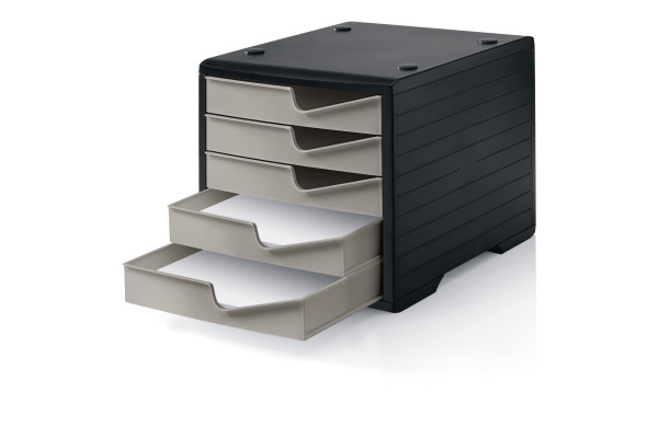 STYRO Styroswingbox 275-8430 schwarz/taupe 5 Schubladen