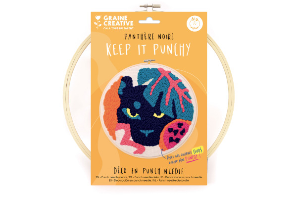 GRAINECRÉ Punch Needle Kit 25cm GC-420326 Panther