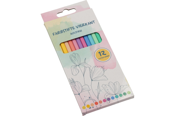 PILOT Farbstifte 2222795 vierkant, 12 Stück