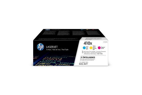 HP Toner Tri-Pack 410X CMY CF252XM CLJ Pro M452 5000 S.