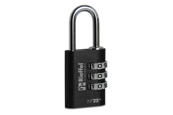 RIEFFEL Zahlenschloss Nr.22 30mm A10530 schwarz