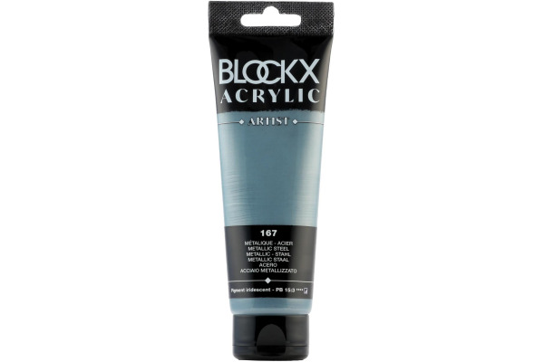 BLOCKX Acrylfarbe 120ml 60167BXC metallic-stahl
