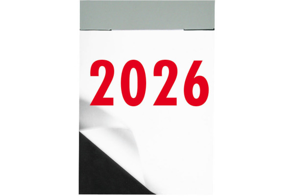 BIELLA Abreissblock Nr.2 2026 889002000 1T/1S sw/rot DE/FR 4x5.9cm