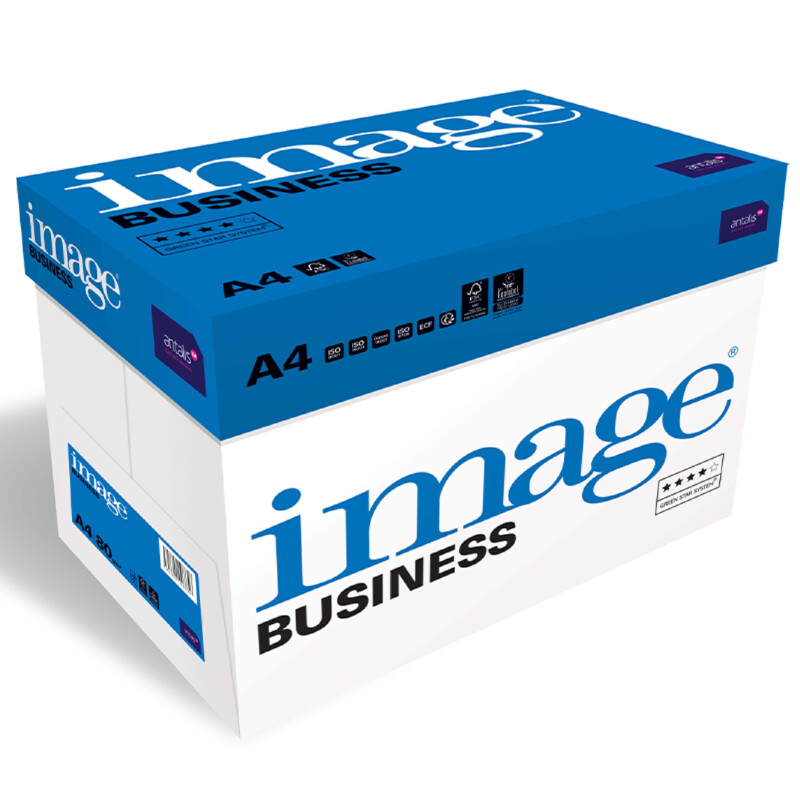 Kopierpapier Image Business A4 80g, hochweiss 1 Palette 100'000 Blatt Box zu 5 x 500 Bl./Bg., FSC mix credit