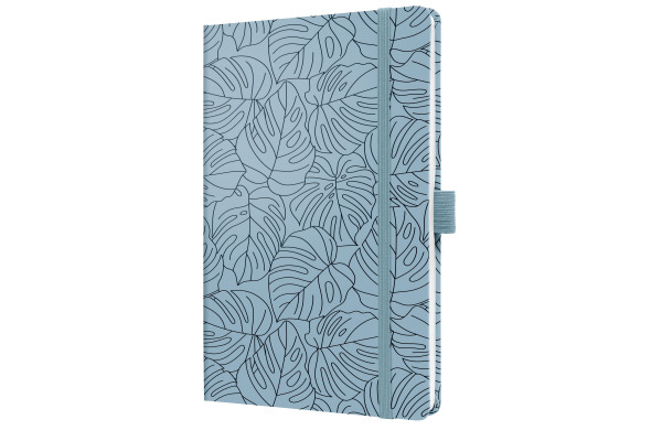 JOLIE Notizbuch Blue Monstera A5 JN353 hellblau, liniert 174 Blatt