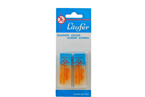 LÄUFER Radierer Plast Combi 69849 2 Stück 65x21x12mm