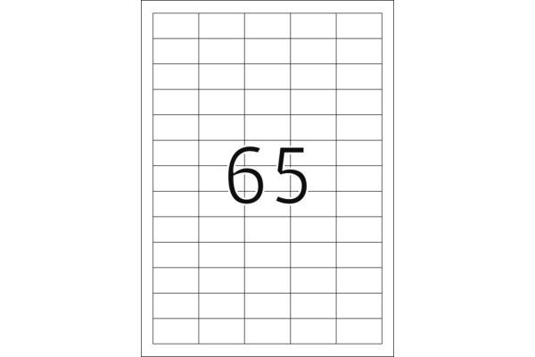 HERMA Universal-Etikett. 38,1x21,2mm 4606 weiss 13000 St./200 Blatt