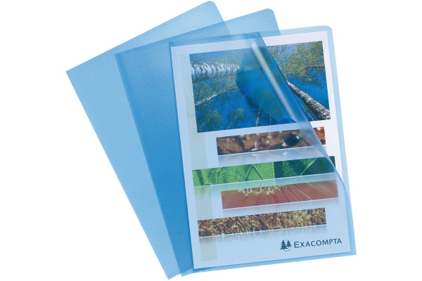 EXACOMPTA Sichtmappe genarbt A4 58522E blau 100 Stück
