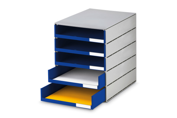 STYRO Schubladenbox styroval grau 16-800138 5 Fächer