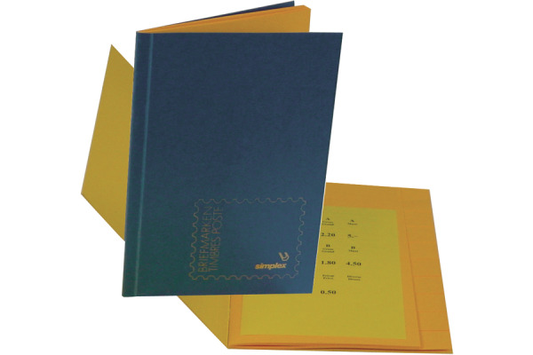 SIMPLEX Briefmarkenbuch 17,5×24cm 18470 gelb