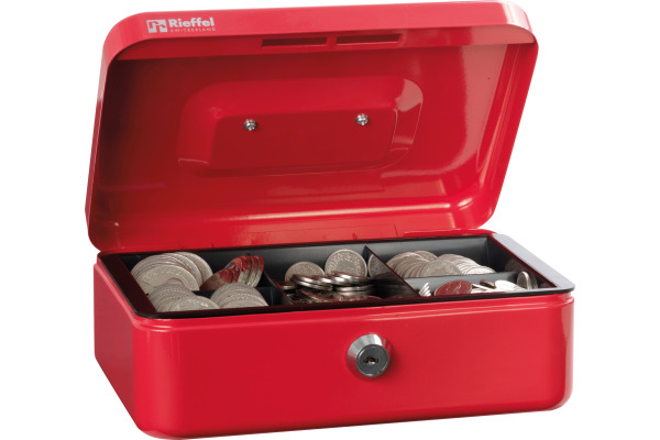 RIEFFEL Geldkassette Valorit A19089 7,7x20,7x15,7cm rot
