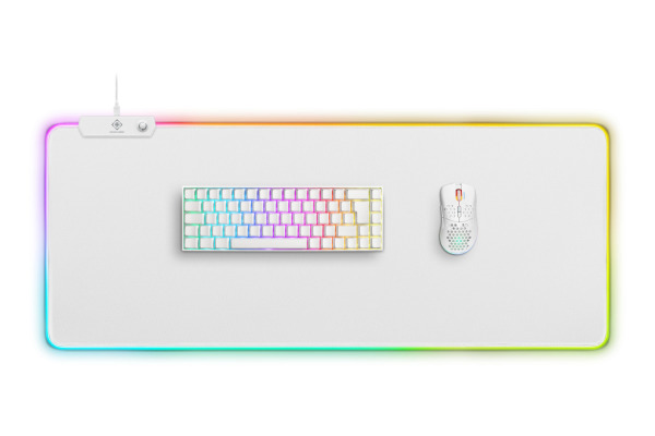 DELTACO RGB Gaming Mousepad GAM-079-W XL Wide, White
