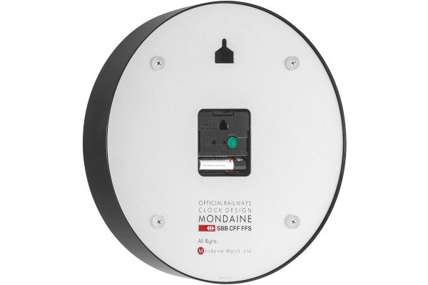 MONDAINE Wanduhr 250mm A990.64SB schwarz/weiss