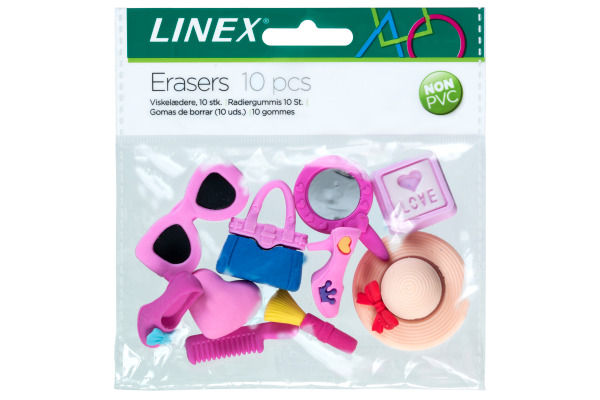 LINEX Radiergummi-Set 400082011 Girls 3D 10 Stück
