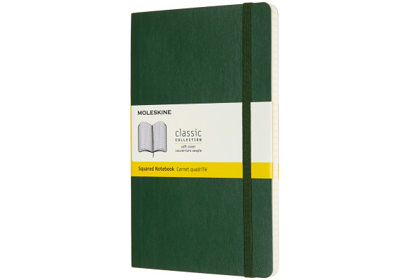 MOLESKINE Notizbuch SC L/A5 600035 kariert, myrtengrün, 240 S.