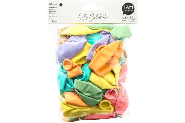 I AM CREA Ballons 27cm 6010.79 pastell 50 Stück