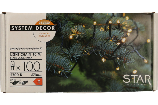 STARTRADI System Decor Lichterkette 10m 495-12 schwarz