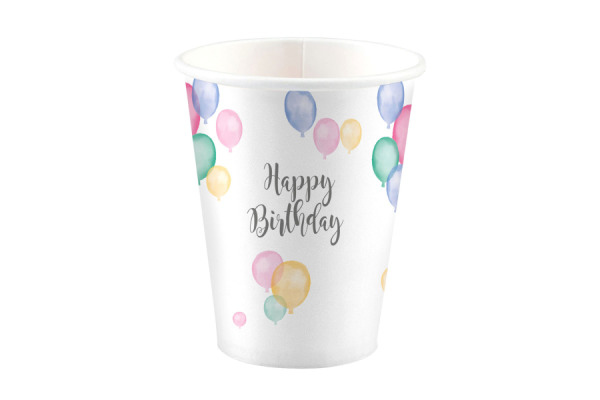 NEUTRAL Becher Happy Birthday 250ml 9903710 Pastel 8 Stück