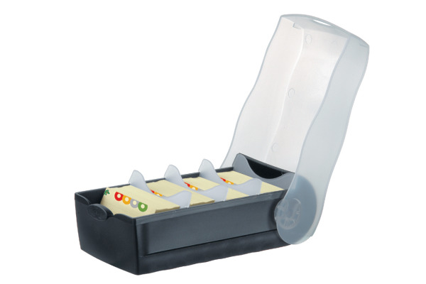 HAN Karteibox Croco A8 998-633 schwarz 9.7x6.7x19.1cm