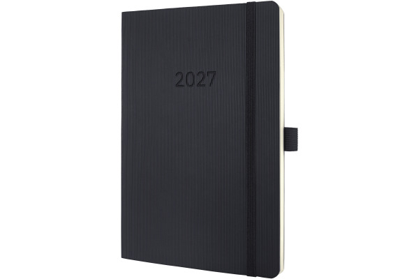 CONCEPTUM Wochenkalender 2027 C2722 1W/2S schwarz 13.5x21cm