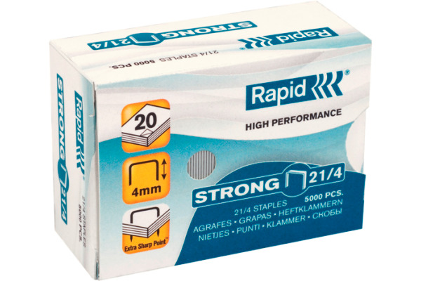 RAPID Heftklammern Strong 21/4mm 24867400 verzinkt 5000 Stück