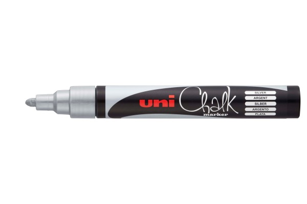 UNI-BALL Chalk Marker 1.8-2.5mm PWE-5M silber, Rundspitze