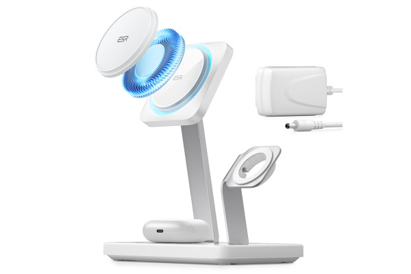 ESR HaloLock 3-in-1 Charger 2C5510201 Wireless,CryoBoost, White