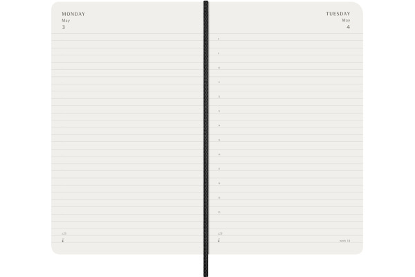 MOLESKINE Tageskalender 26/27 DSB18DC3Y 18M SC schwarz 13x21cm