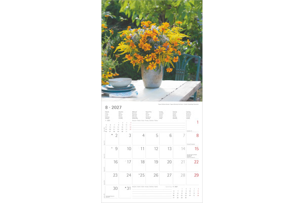 ALPHA EDI Bildkalender 2027 161064 Blumenträume ML 30x30cm