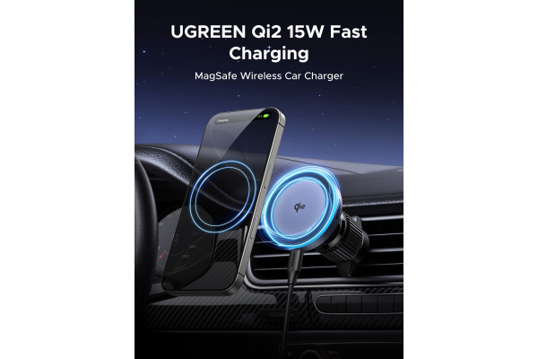 UGREEN Car Charger Magnetic 15W,Qi2 35970 Wireless, Air Vent Mount BB